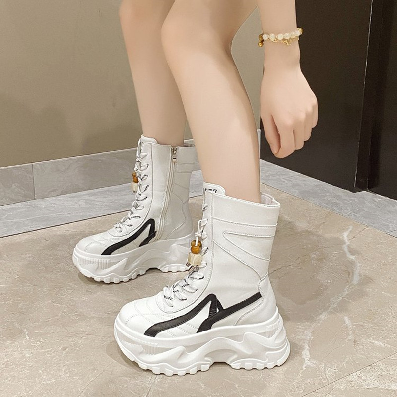 New Women 8CM Chunky Mid-Calf  - Sneaker Zone 评论和价格