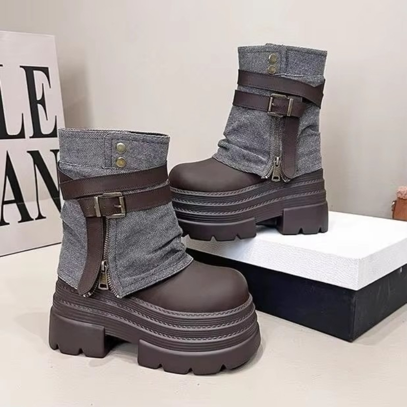 10CM Autumn Chunky Short Boots - Sneaker Zone 评论和价格