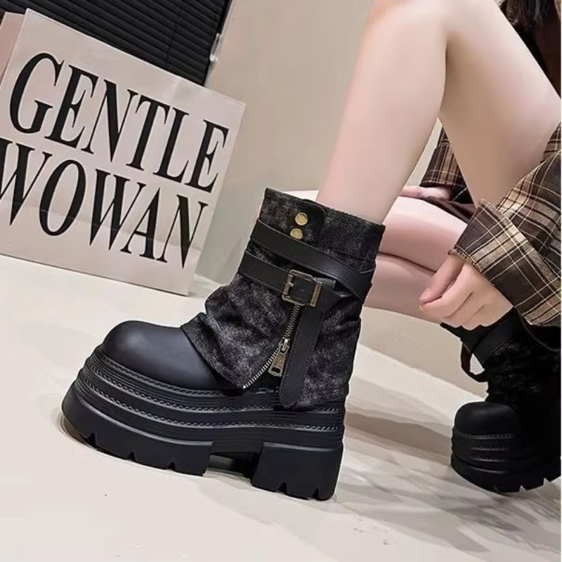 10CM Autumn Chunky Short Boots - Sneaker Zone 评论和价格